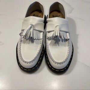 Dr. Martens White Tassel Loafers